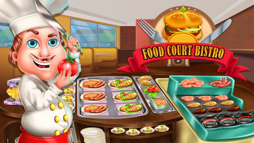 美食街小酒馆发烧餐厅 - 厨师烹饪香肠三明治和争夺游戏