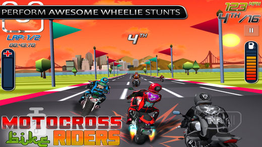 摩托车越野赛自行车骑手：运动儿童自行车赛车