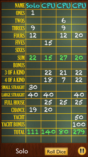 Yatzy Yacht - all versions and strong AI