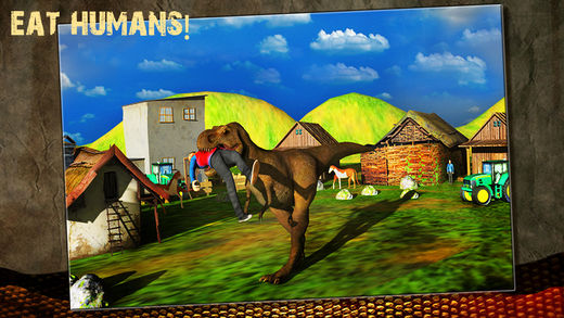 疯狂的恐龙模拟器 - 真正的暴龙吼横冲直撞3D游戏的青少年和孩子们