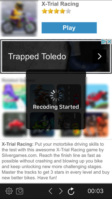 Web Browser Recorder for HTML5 Online Web Games