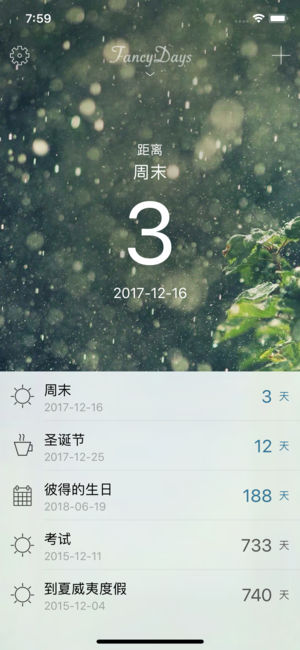FancyDays: Light 倒计时, 倒数重要日子, 日历提醒