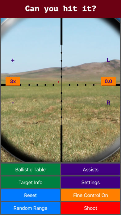 Longshot (metric) - Long Range Shooting Simulator and Mildot Scope Ranging Trainer