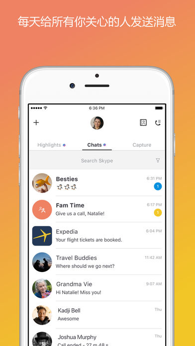 iPhone 版 Skype
