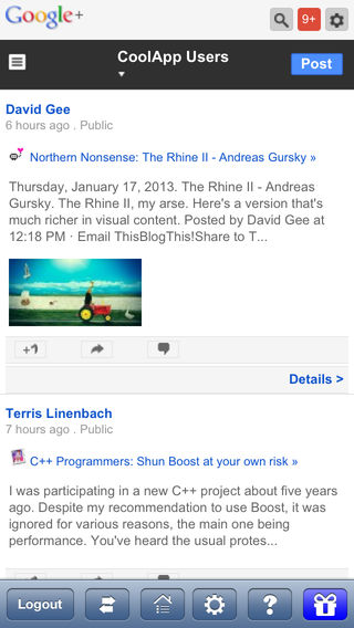 CoolApp for Google+ HD