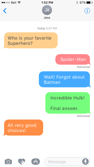 Message Makeover for iMessage - Colorful iMessage Bubbles