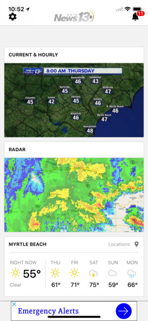 WBTW WX - weather, radar, and forecasts
