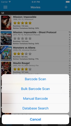Movie Collector Manager and Inventory Database