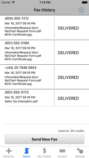 FaxFile - send fax from iPhone or iPad