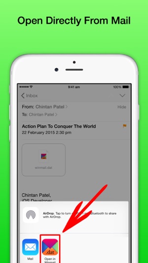 Winmail DAT文件浏览器专业版——在iPhone和iPad上打开采用TNEF编码的Outlook文件winmail.dat