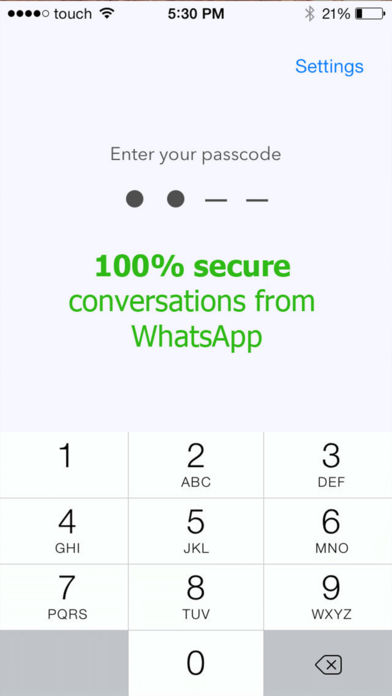 PASSCODE for chat messages - import & Secure FREE