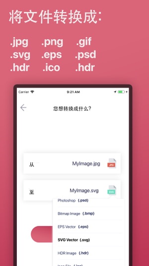图片转换器 - 转换图片和照片至几乎任何可打开或查看的文件格式。